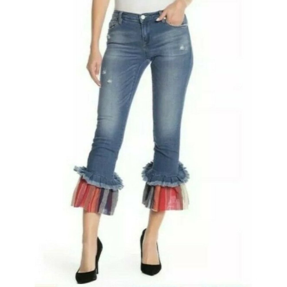 NYC Blank Ruffled Multicolor Jeans